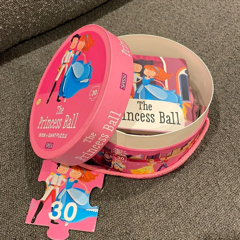 NEW Sassi - Princess Ball Book and Giant Puzzle Set, 30 pcs for 3+